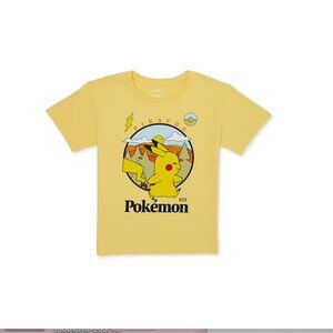 Pokémon pikachu yellow girl tee shirt size medium (7:8)